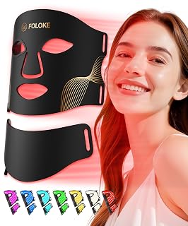 FOLOKE LED Light Therapy Mask Skin Care, 103 3-in-1 Fusion LED Beads, LEDs face mask & neck mask Infrared Red - Wavelength for Home Use, – Advanced Skincare Made Easy(Licorice) - Amazon product rated Grade B