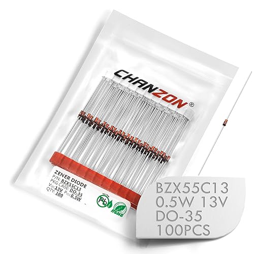 (Paquete de 100piezas) chanzon BZX55C13(1N5243b) Zener Diodo 0,5W 13V DO-35(do-204ah) Axial diodos 0,5W, 13V