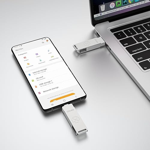 Miniatura 8 de iDiskk Unidad flash SSD portátil de 128 GB 500 mbS para iPhone 15 o 15 Plus15 Pro15 Pro Max, USB C iPad, MacBook, portátiles, teléfonos Android y PC