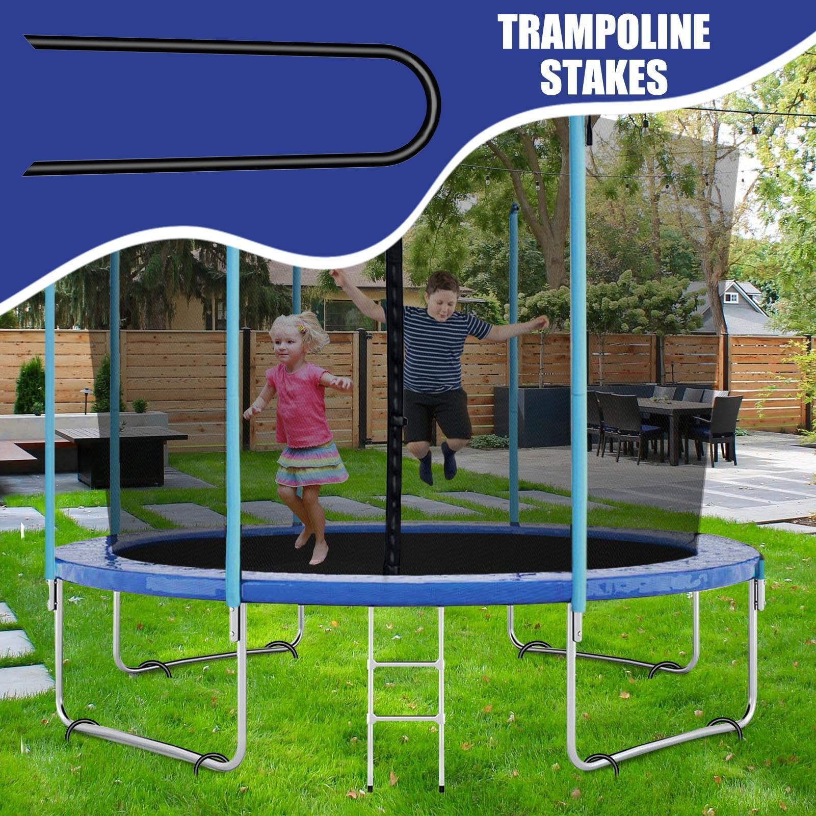 Set di 8 picchetti per trampolino, chiodi fissi per tettoie, ganci a U, antiruggine, accessori per tenda da campeggio