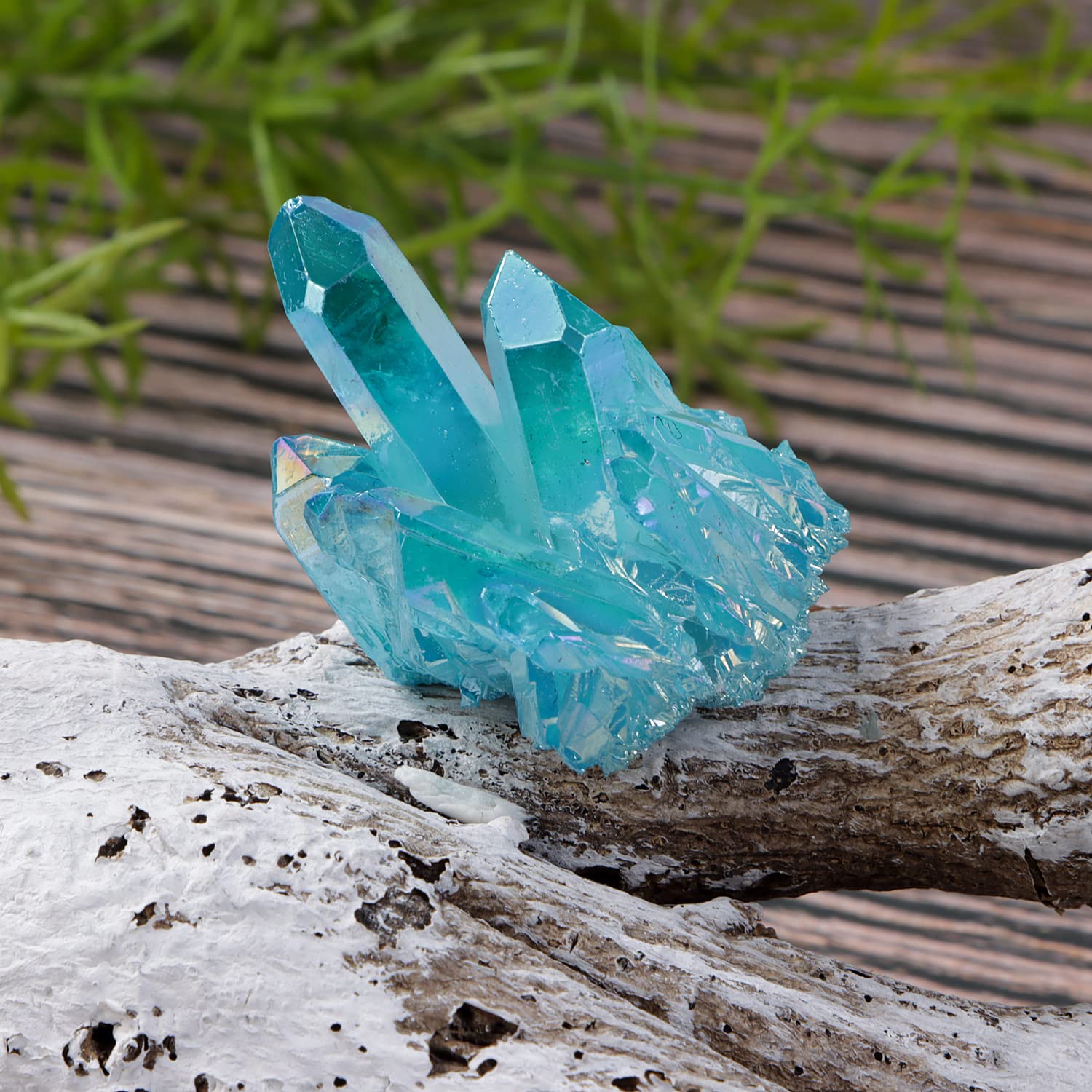 Amazon.com: NUOTE 療癒與水晶石天然水晶岩石晶石標本淺藍色水晶石水晶