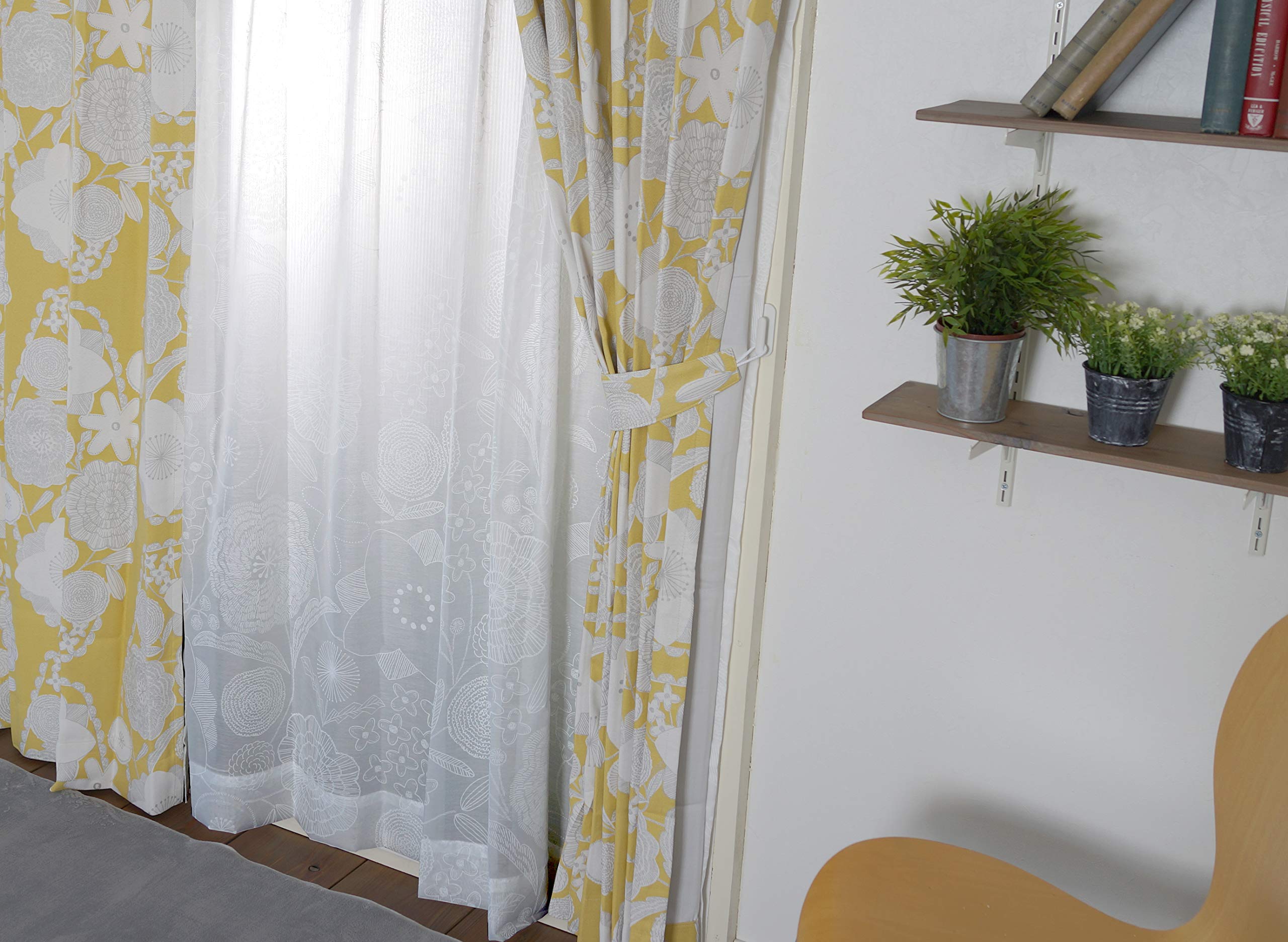 スミノエ ホワイト オーダー レースカーテン 美品 725cm x 150cm