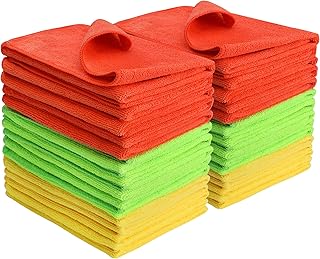 WORKPRO Microfibre Cloth 30-Pack, Large Microfibre Cleaning Cloth 40 x 36 cm, Perfect for Car Cleaning, polishing,dusting, Drying and Household