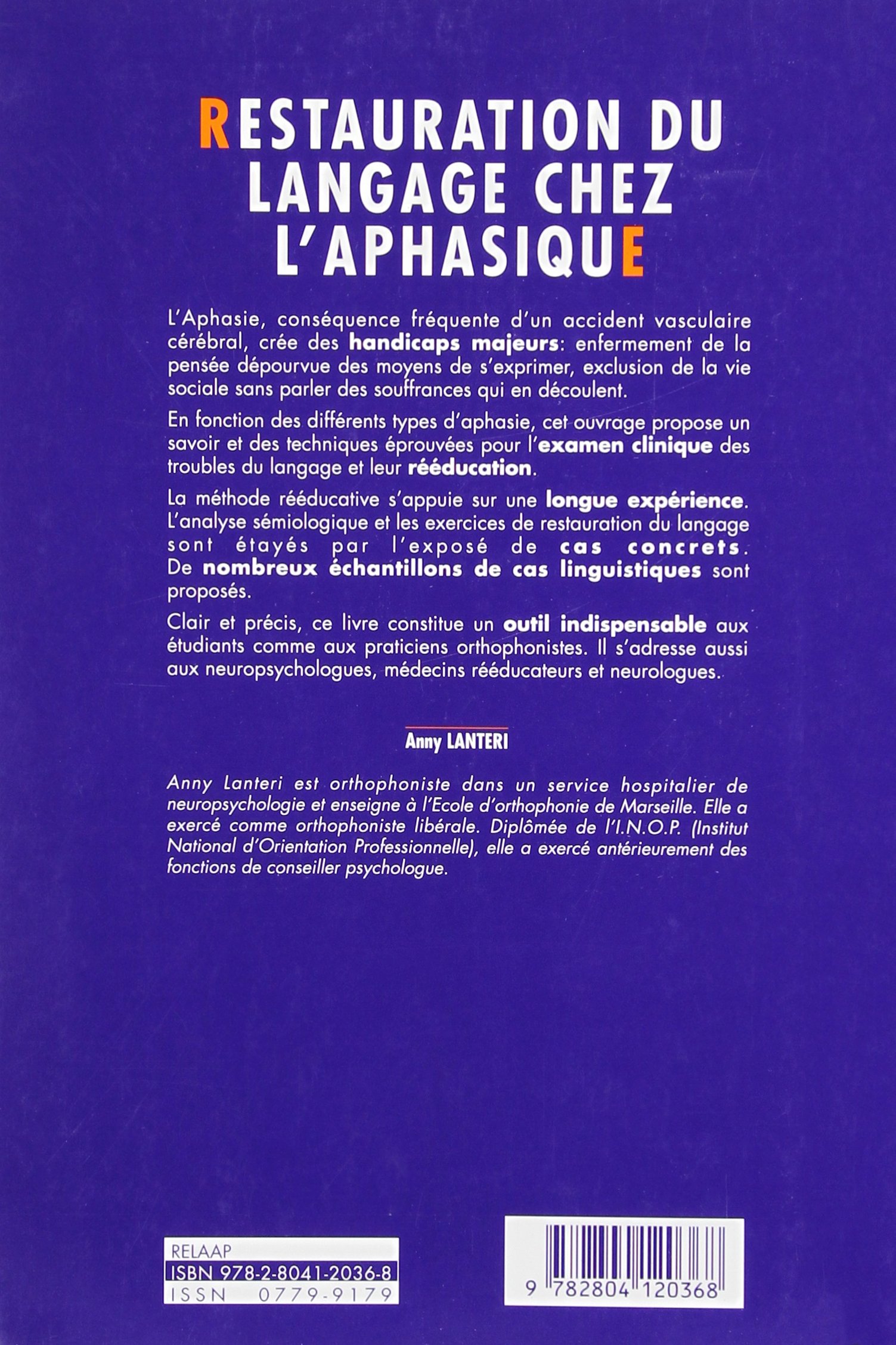 Restauration du language chez l'aphasique