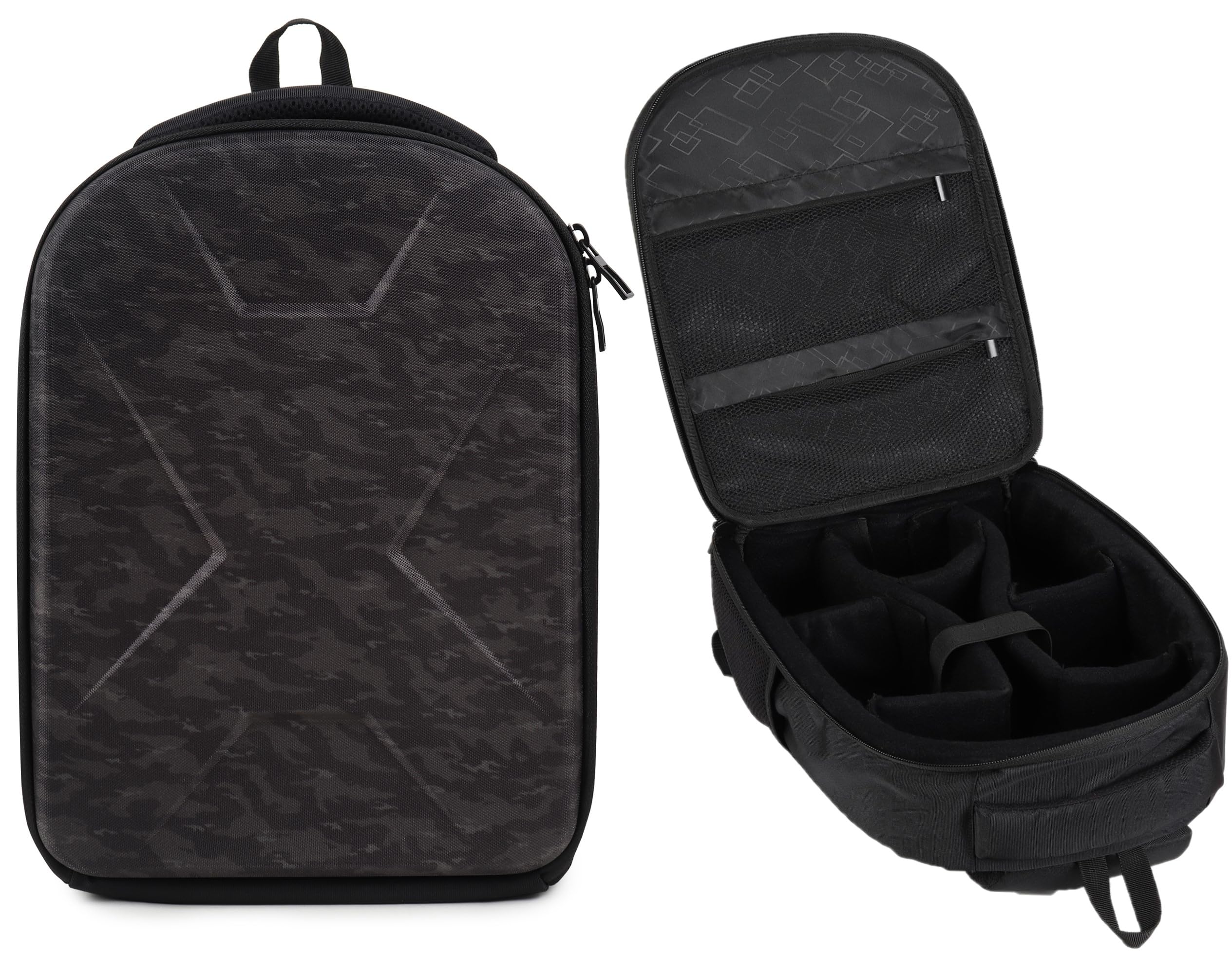 GadgetBite Camera Bag Hardshell Water Resistant Professional Camera Backpack with Rain Cover Customizable Shockproof Lens Pockets for DSLR Lenses Go Pro Canon Nikon Sony Cameras Accessories-picture-23