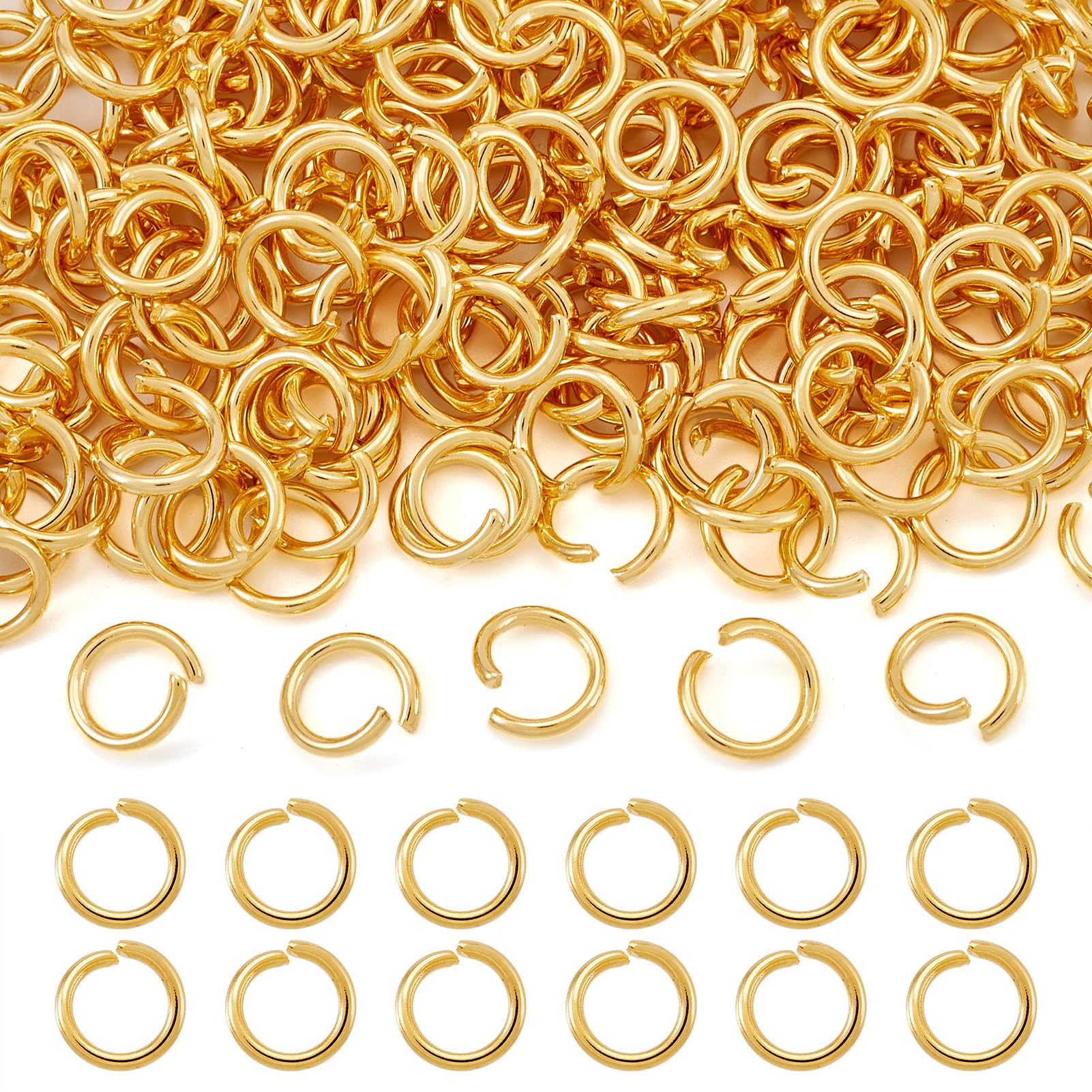 Bracelet Jonc En Laiton 2 Anneaux 58 Mm Doré à L'or Fin X1 - Perles & Co