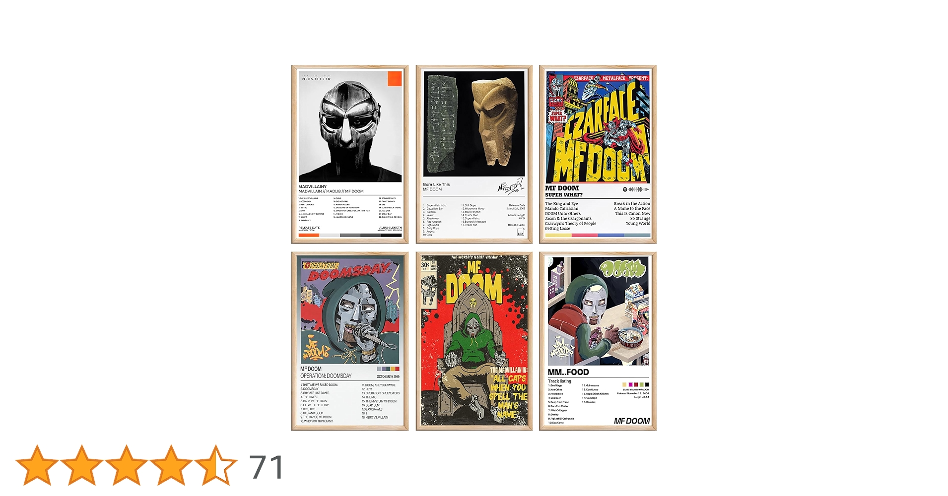 Amazon.co.jp: LSPDAG MF DOOM ミュージックアルバムポスター MM