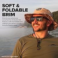SACo Bucket Hat UPF 50+ for Adults - Adjustable Drawstring, Moisture-Wicking Fabric, 360° Sun Protection