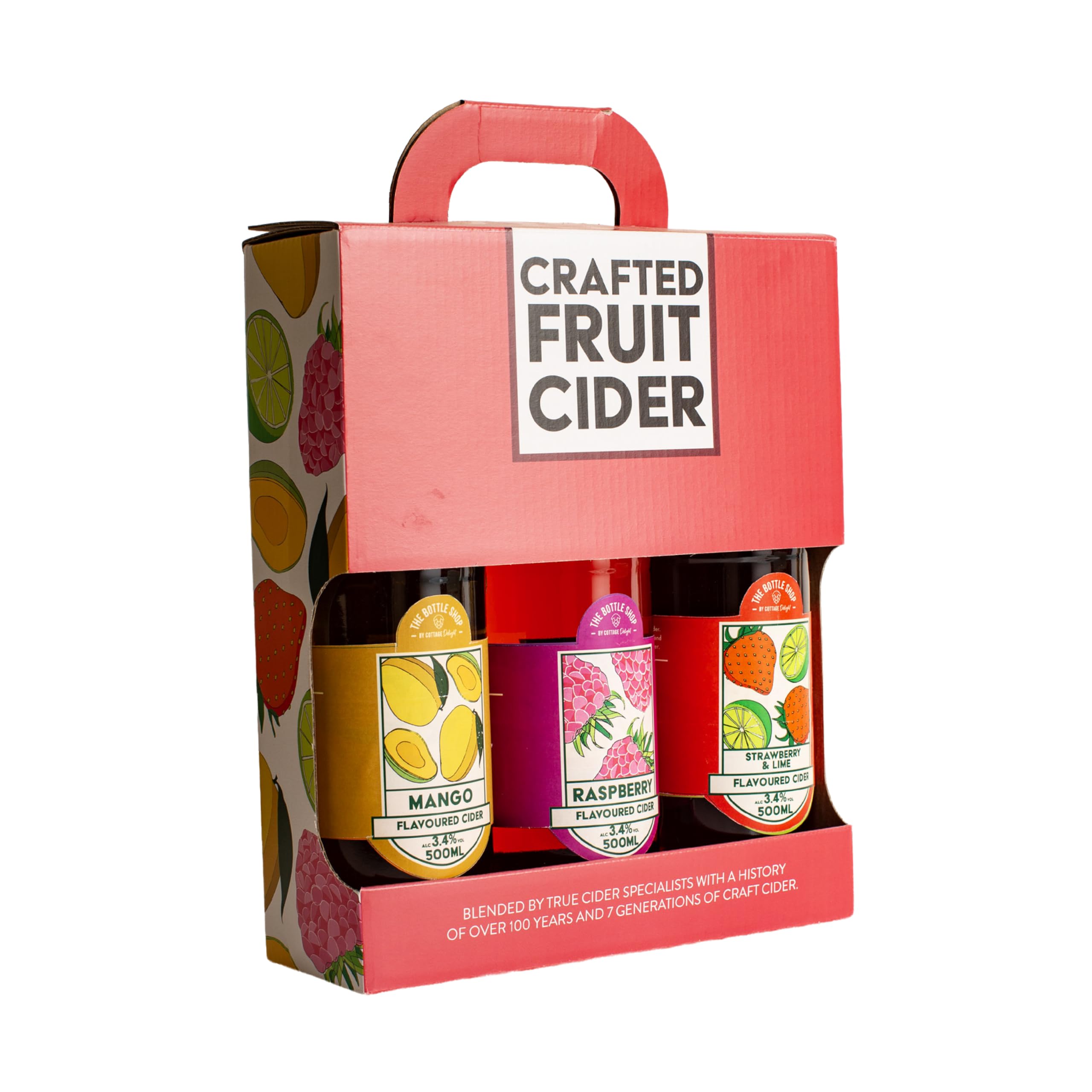 The Bottle Shop - Crafted Fruit Cider, Set 3 x 500ml Bottles