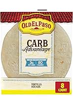 Old El Paso Carb Advantage Tortilla Rounds, 3g Net Carbs, 80 Calories, 8 Ct, 6.5 oz