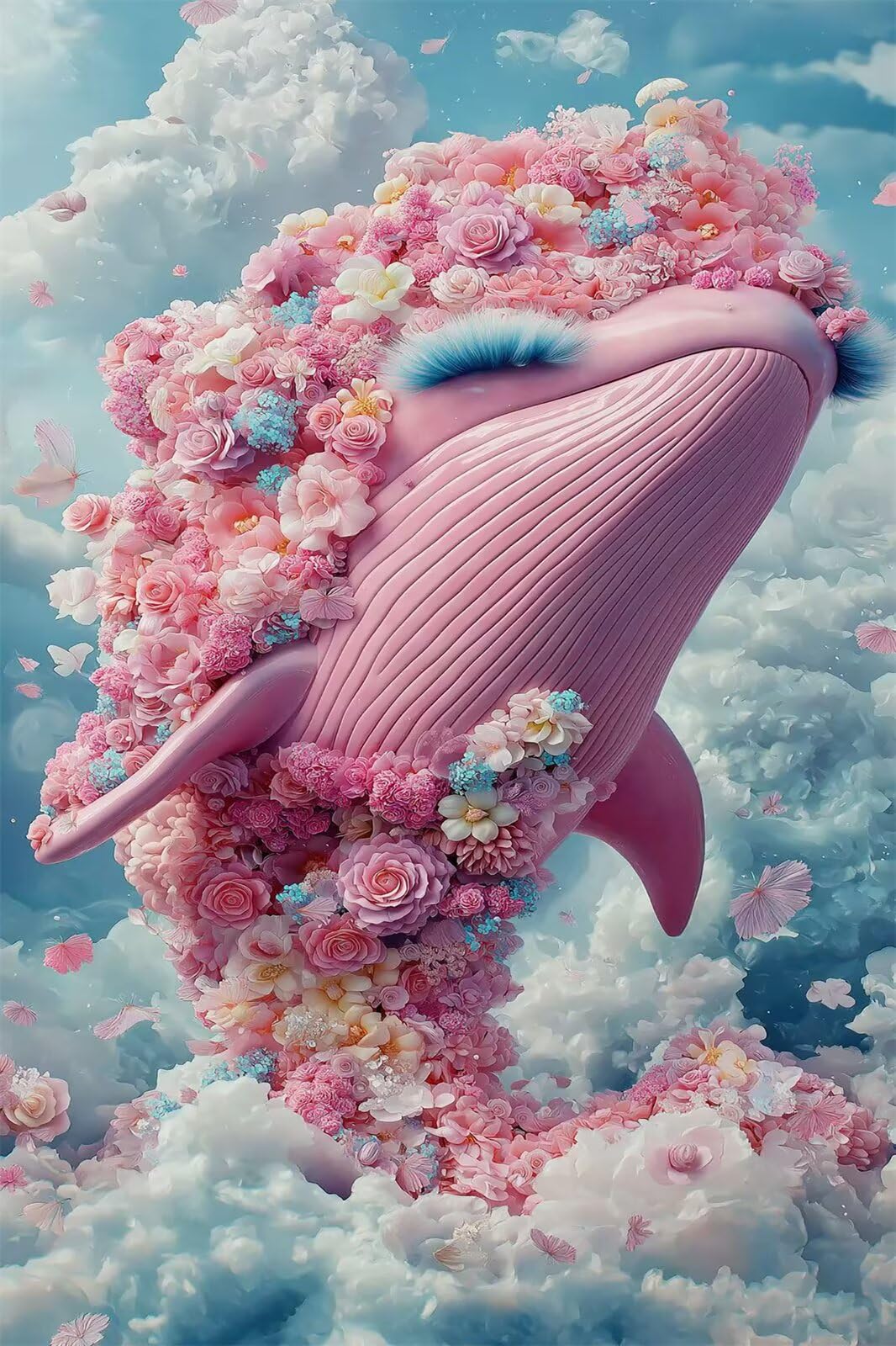 Puzzle 3000 sztuk wieloryb kwiat, puzzle niemożliwe, łamigłówki, łamigłówki, gry logiczne dla całej rodziny, puzzle dla dorosłych 3000 sztuk 122 x 81 cm