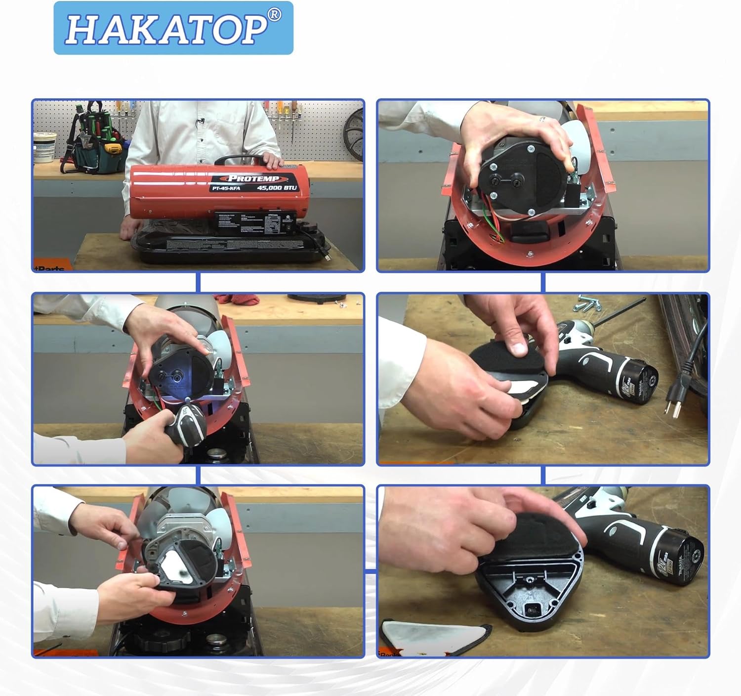 HAKATOP SP-KFA1005 70-054-0200 Kerosene Heater Air Filter Kit for Dyna-Glo Dura-Heat Dyna-Pro Thermoheat WorkHorse KFA1005 700540200 572227