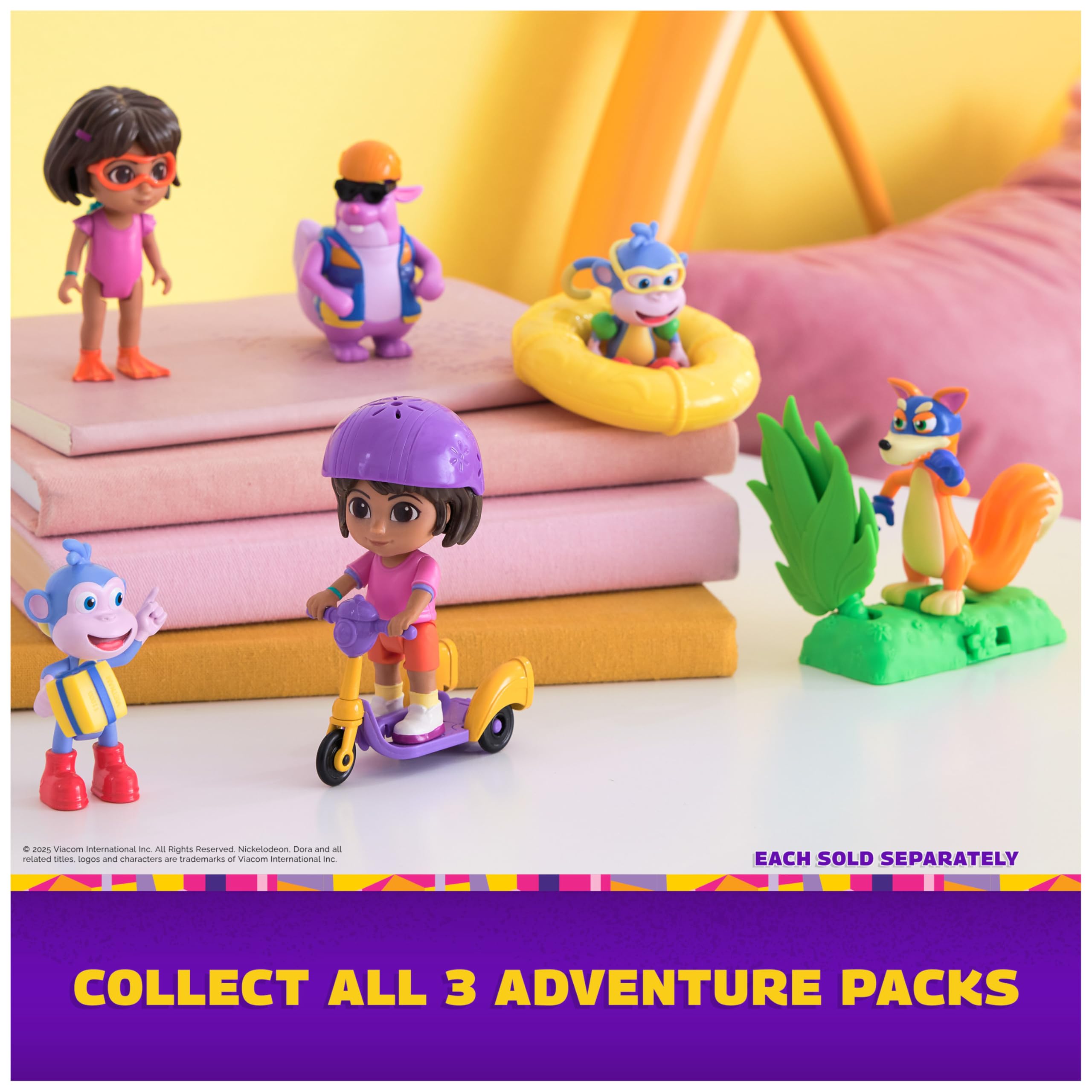 Dora, Splash-Splash Adventure Pack, with Dora & Boots Toy Figures & Accessories, Kids Toys for Girls & Boys Ages 3 and Up