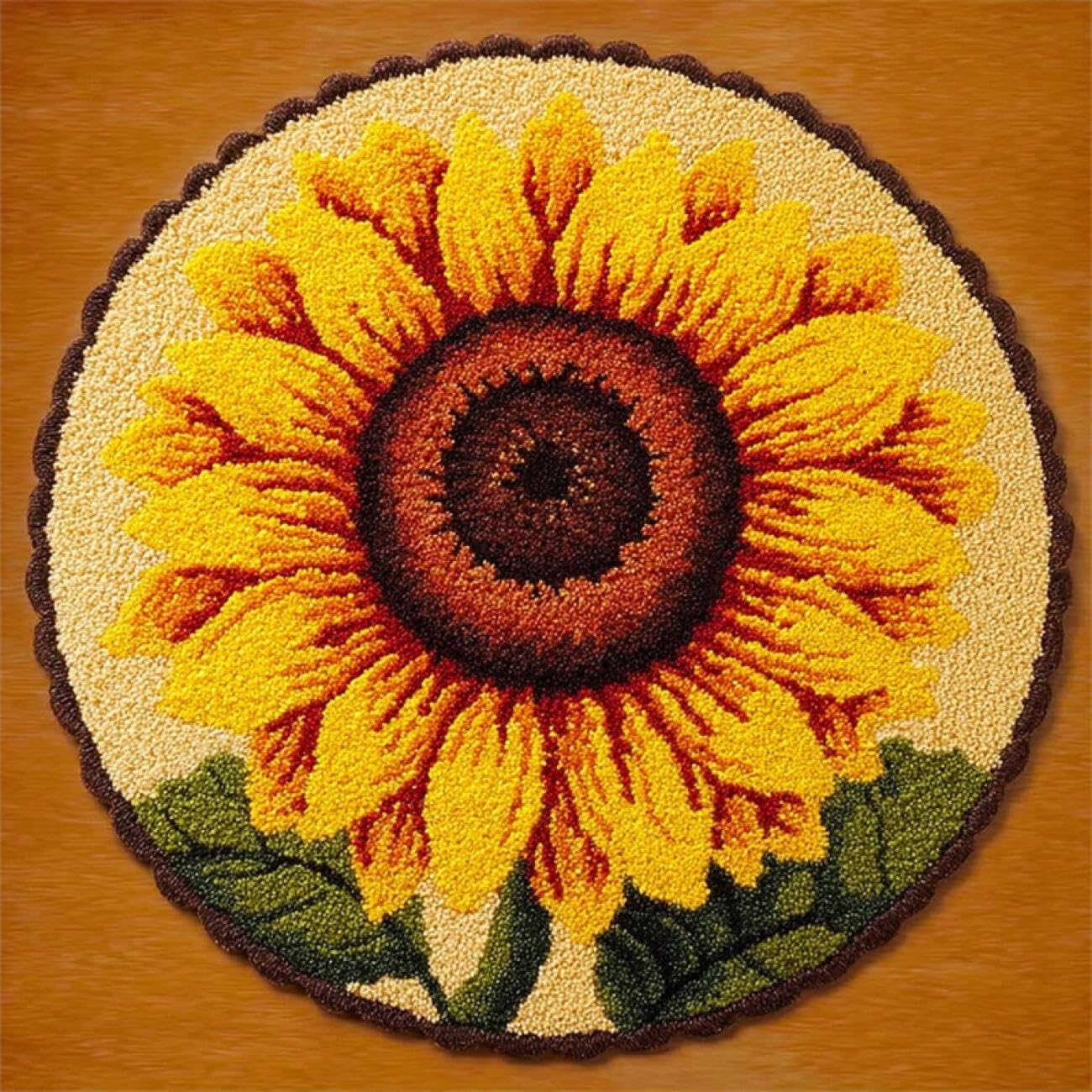Kitquiver Rug Making Kit for Adults Sunflower 60x60cm