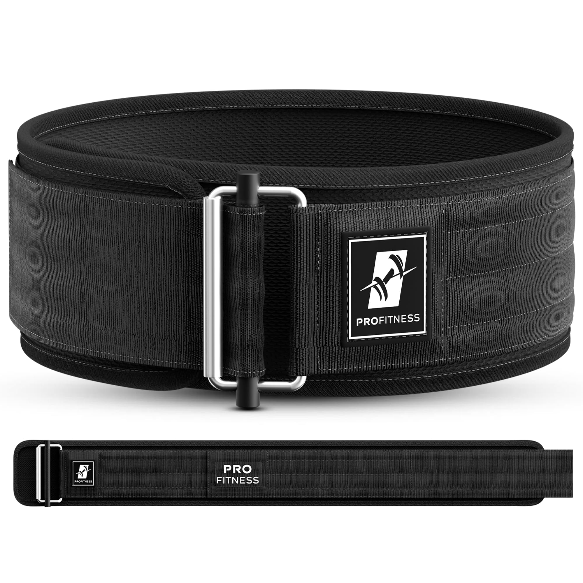 ProFitnessProFitness ProFitness 4 Inch Wide Weight Lifting Belt (Medium, Black/White)