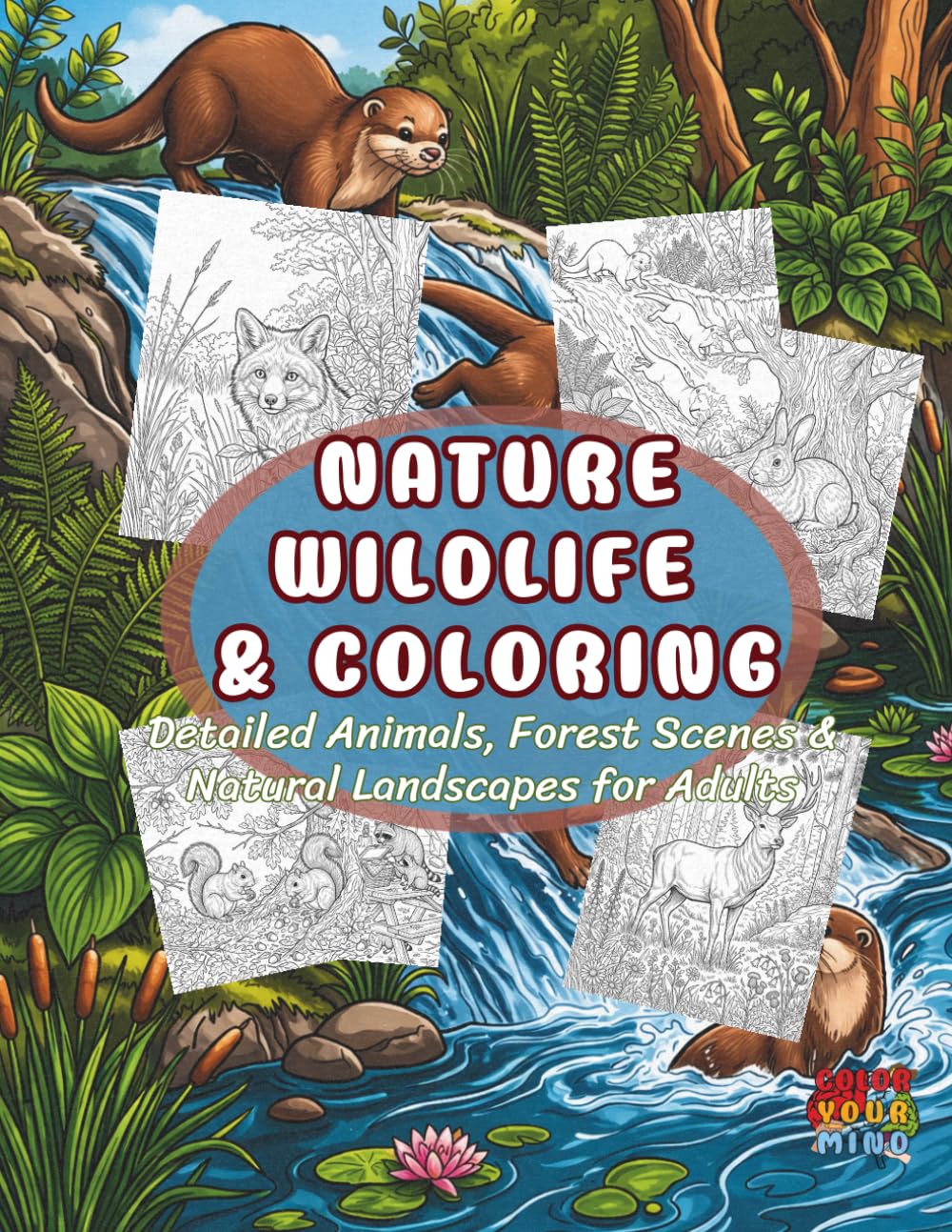 Nature & Wildlife Coloring: Wildlife, Scenic Landscapes & Peaceful Outdoor Adventures (Wanderlust Worlds)
