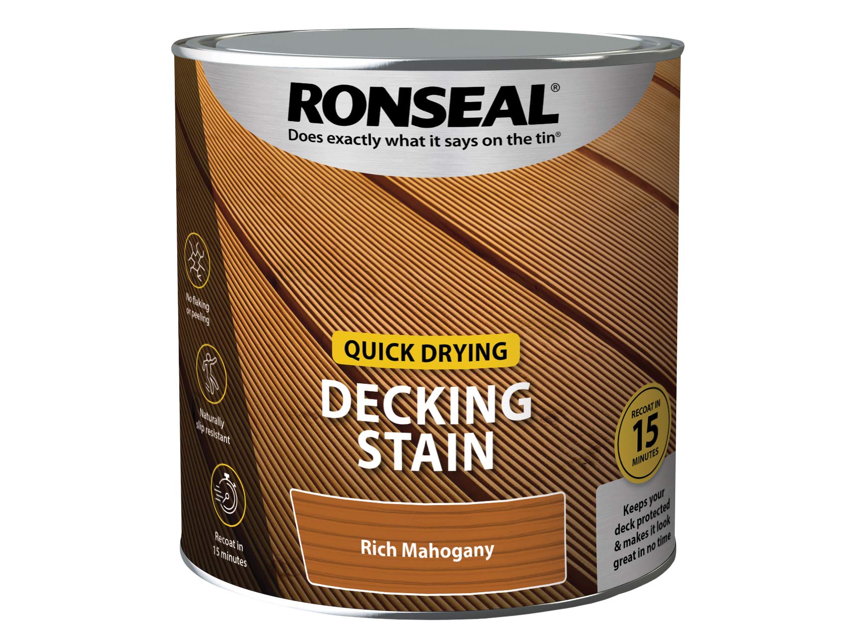 Ronseal Quick Drying Rich Mahogany Decking Stain 2.5L