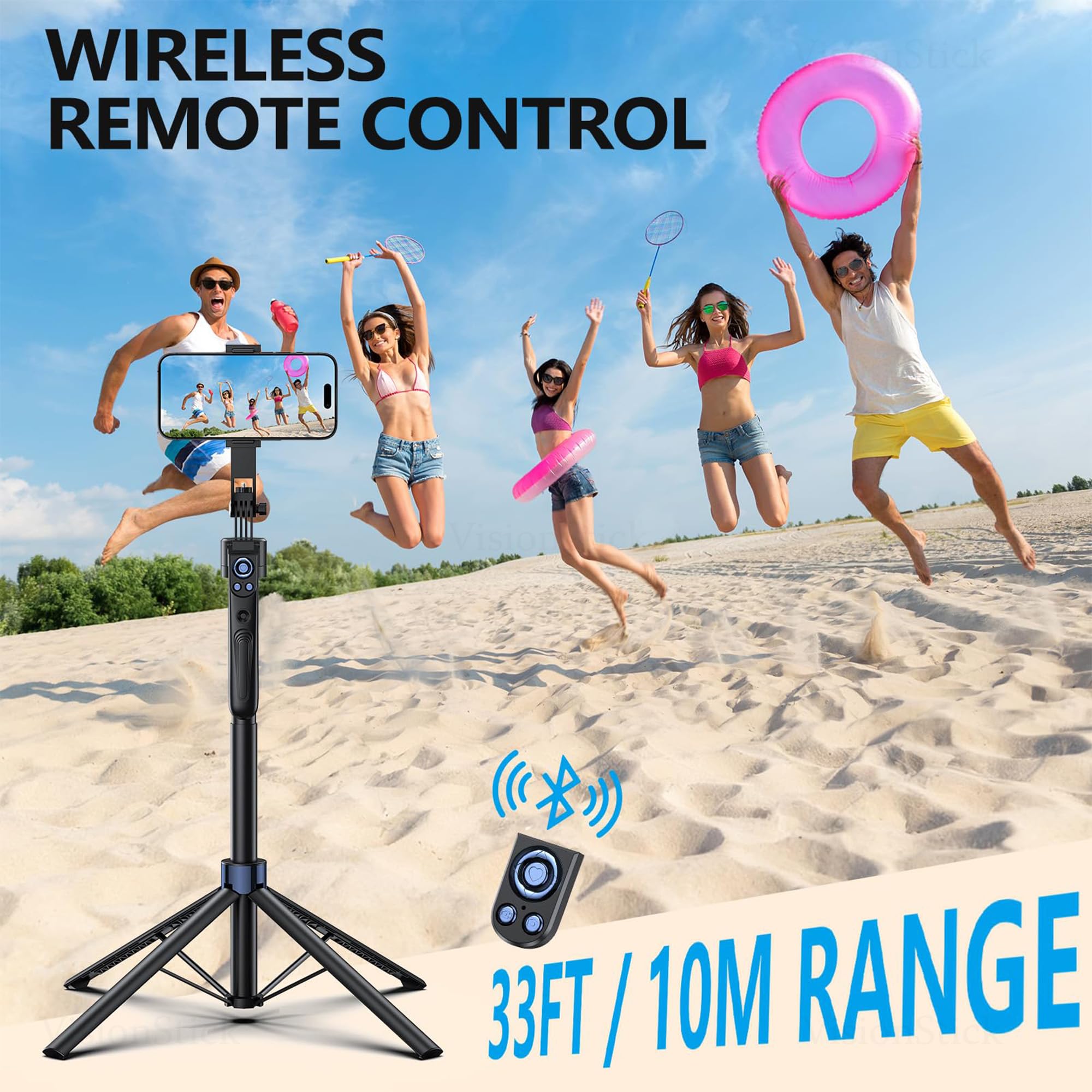 Smart Face Tracking Treppiede Selfie Stick con luce LED, rotazione a 360° 70 pollici Phone Camera Stand con telecomando Bluetooth, perfetto per registrazione video, trasmissione live e contenuti