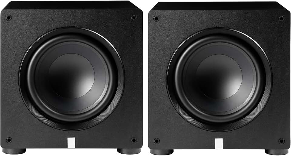 ELAC PS350-BK Varro Premium 12 Inch 350W Subwoofer with App Control - Black Vinyl with an ELAC PS350-BK Varro Premium 12 Inch 350W Subwoofer with App Control - Black Vinyl (2023)
