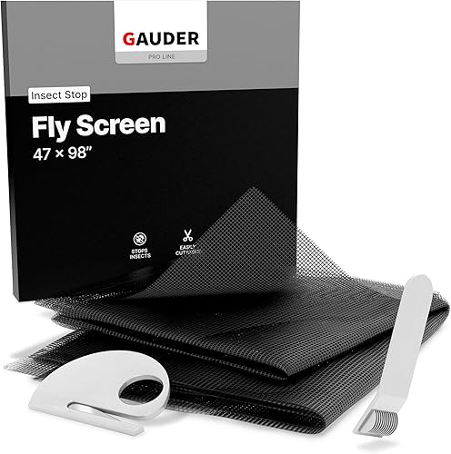 GAUDER Mosca de repuesto (4 x 8.2 pies)  Mosca mosquitera de malla para puerta  Moscas para ventanas