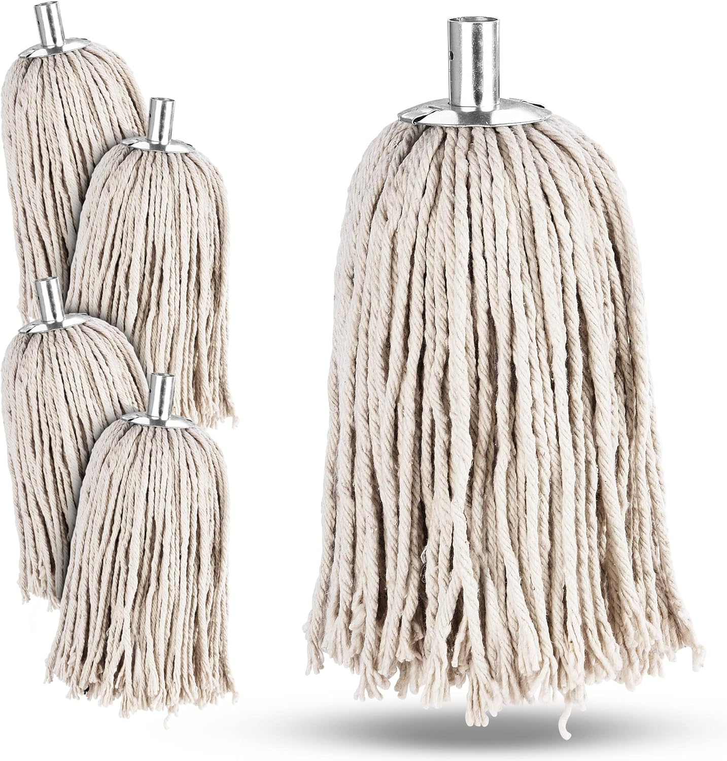 ZENQA Industrial Cotton Mop Heads Replacement Pure Yarn Cotton Mop