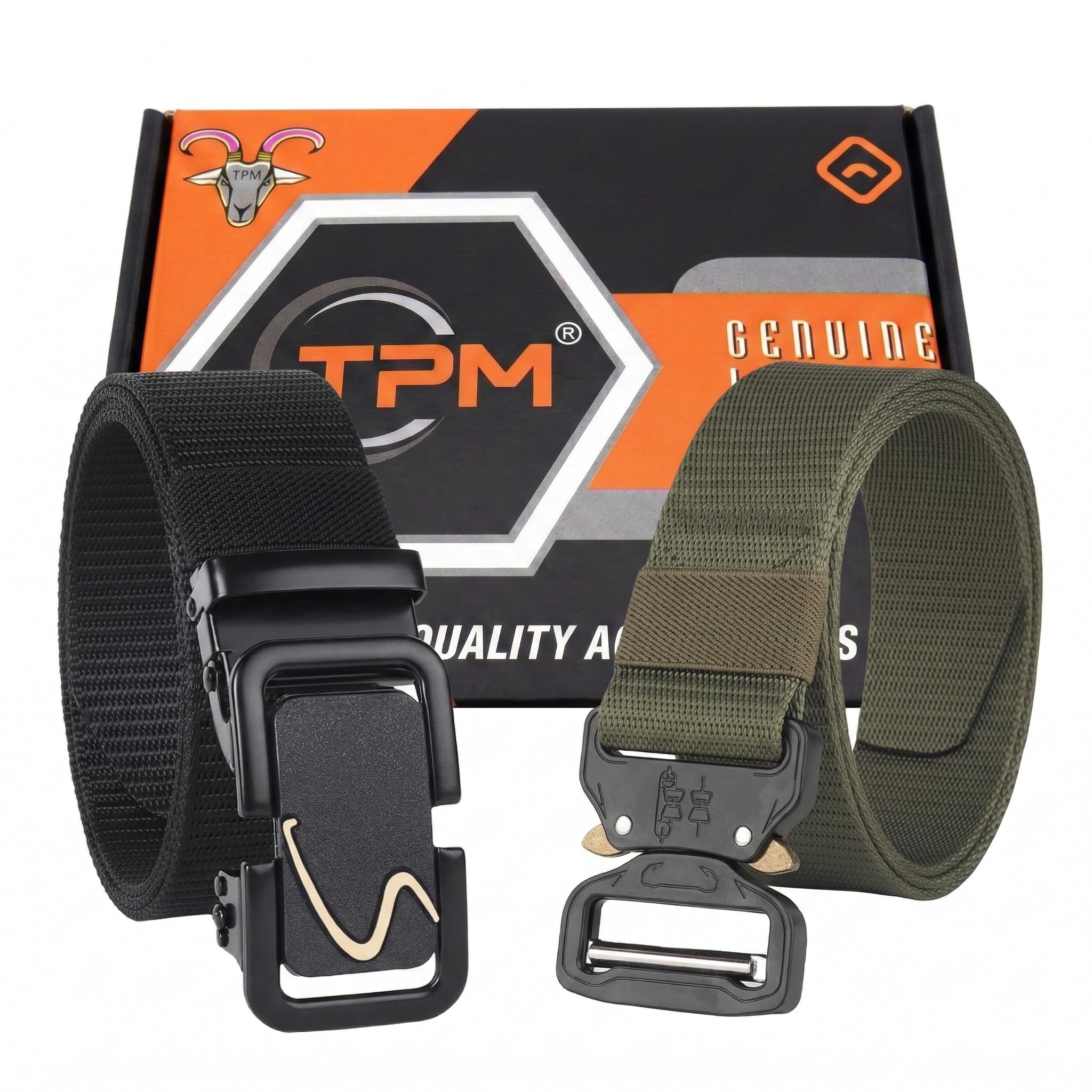 tpm Men's Stylish Belt Combo Pack of 2 | Heavy Duty Woven Belt | Automatic Metal Buckle Casual Belt for Men. Has221-picture-44