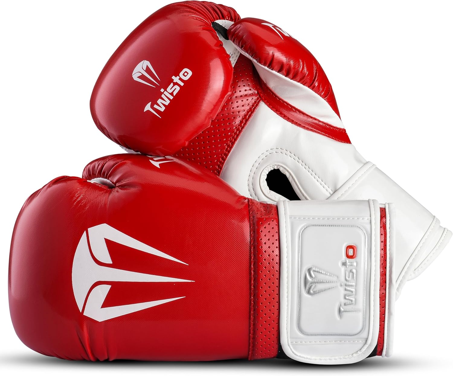 Twisto Boxing Gloves – Professional Training & Sparring Gloves for Men & Women – Muay Thai, MMA, Kickboxing, Heavy Bag, Gym Workout – Premium PU Leather with Wrist Support – 10oz 12oz 14oz 16oz