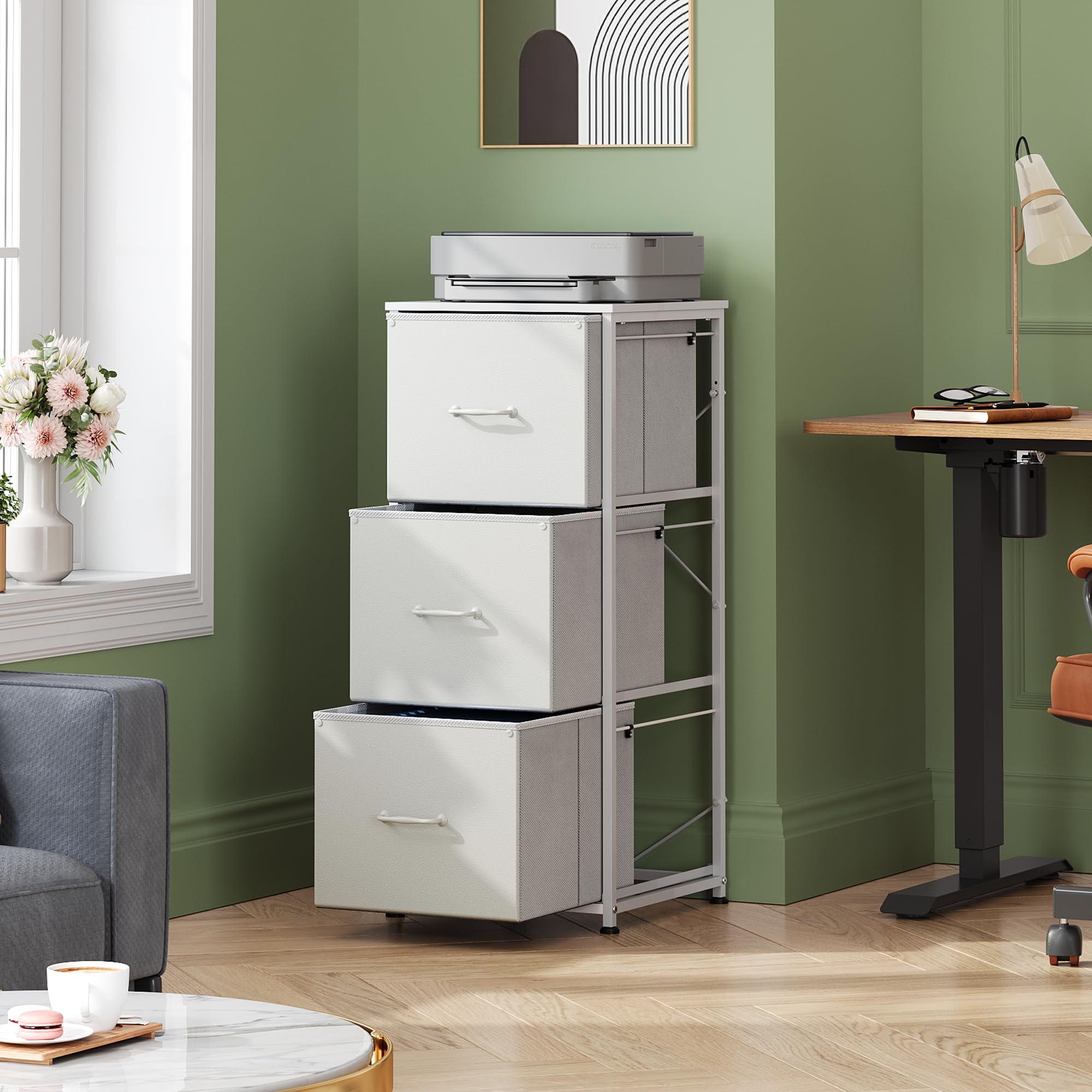 3 Drawer File Fabric Storage For Home