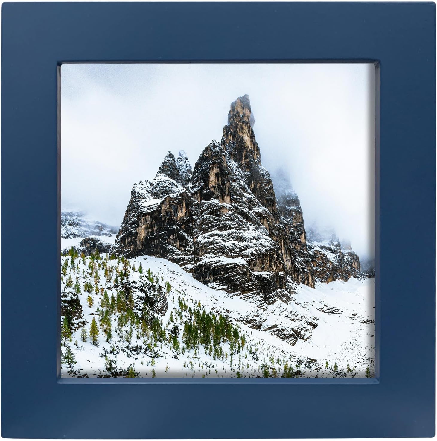 Amazon.com - LEKAIYA 5x5 Blue Picture Frames, Square Solid Wood Photo ...