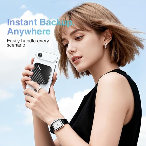 Miniatura 2 de SSD portátil magnético de 1 TB, delgado y pequeño, 4K 120 fps ProRes HDR Record&Store, hasta 2000 MBs, almacenamiento externo iPhone, unidades