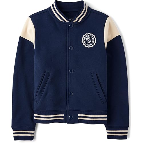 The Children's Place boys Bomber Varsity Jacket