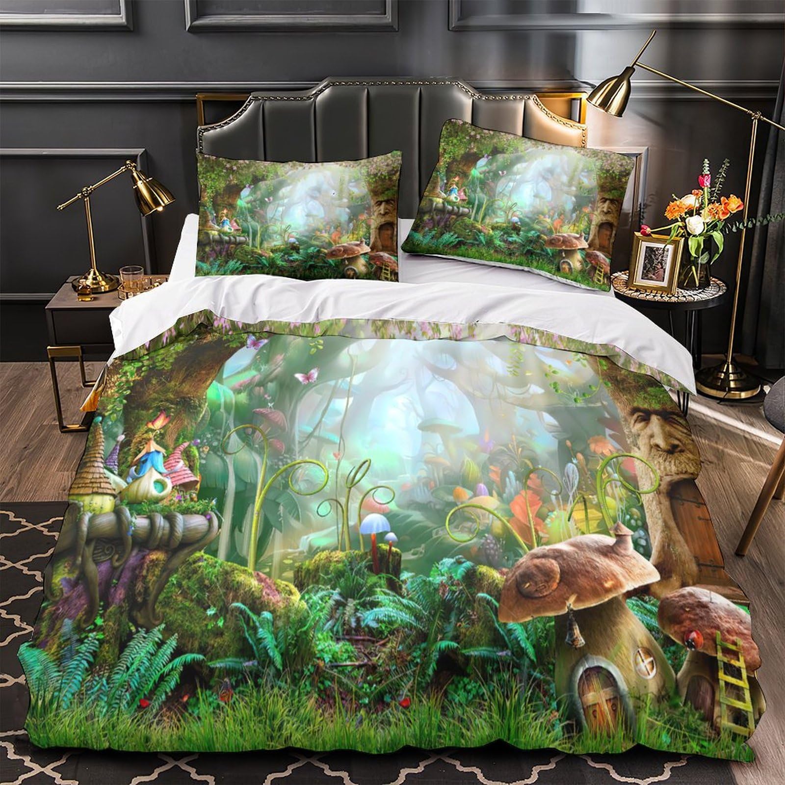 Parure de lit forêt magique douce pour un sommeil apaisé sans allergies