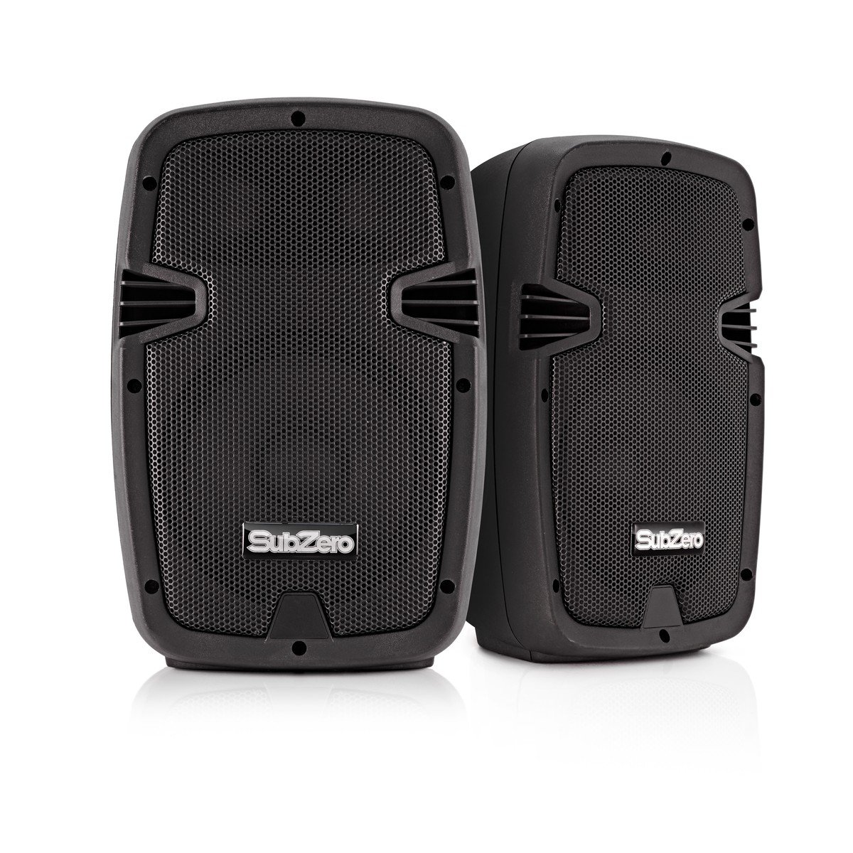 SubZero 200 W 8" Sistema con Lettore Digitale Multimediale e Stand | Pacchetto Portatile con Due Diffusori Professionali, Suono Chiaro da Woofer 8 Pollici, Mixer Integrato Pronto per il Palco