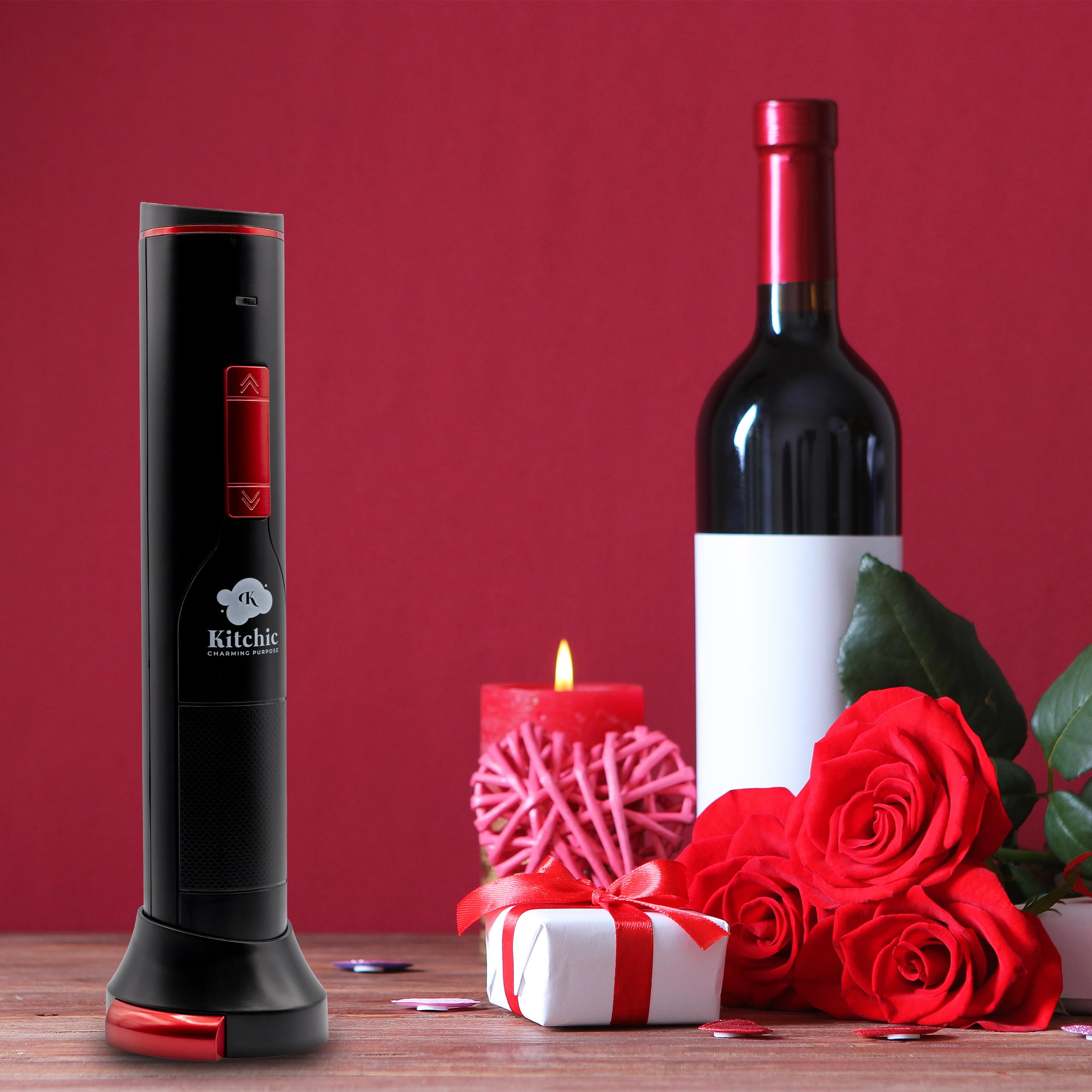 Cavatappi Elettrico per Vino: Apri 180 Bottiglie con Ricarica, Design Raffinato, Cavo USB Incluso