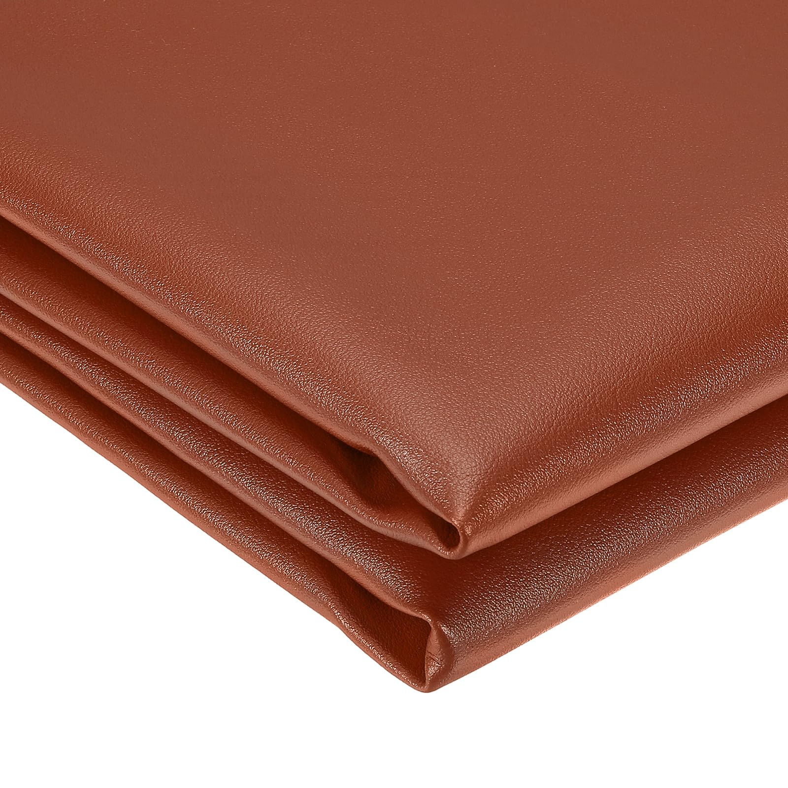 sourcing map Marine Vinyl Fabric, 54 Inch 1 Yard Upholstery Faux Leather Soft Waterproof Sheets Fabric for Crafts DIY Sewings Sofa Wallets Handbag Car, Reddish Brown