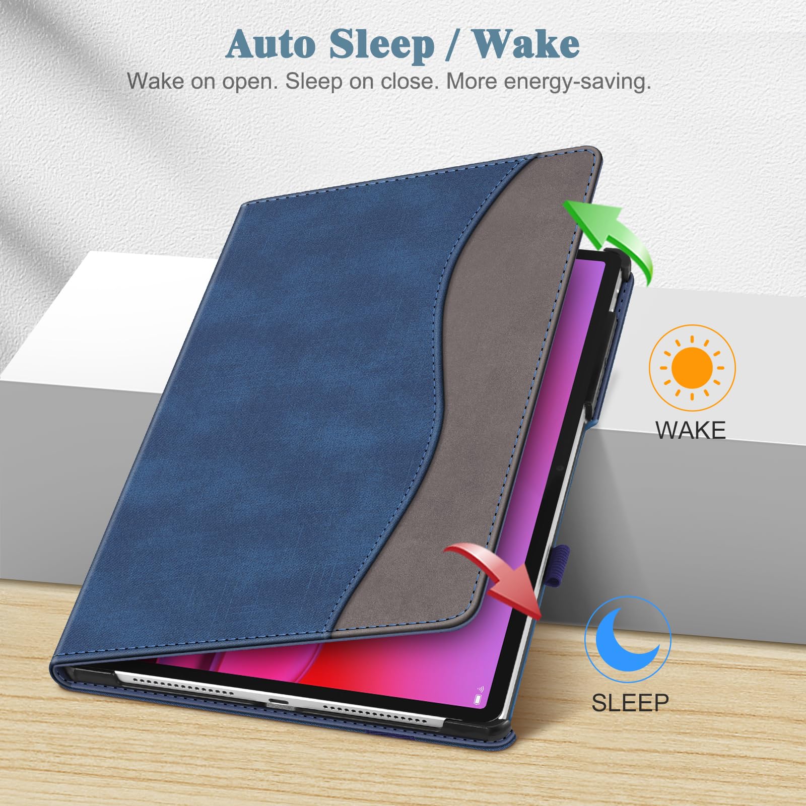 Acelive Custodia Cover Per Lenovo Yoga Tab Plus 12.7" Tablet TB-520FU (2025) – Protezione Antigraffio Con Base Per Film