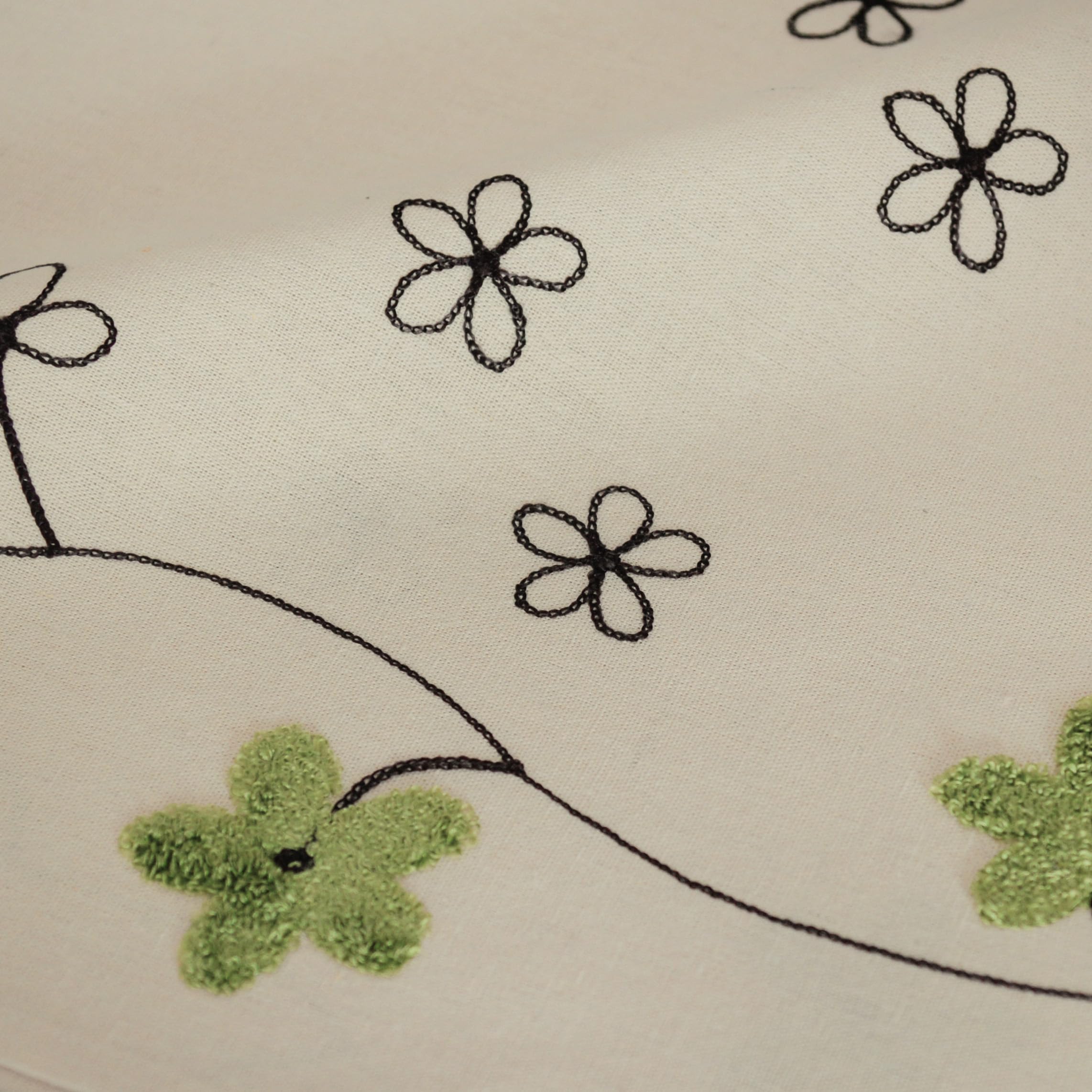 Amazon｜YURLISA春夏冬おしゃれ花柄刺繍入りの麻風のれん