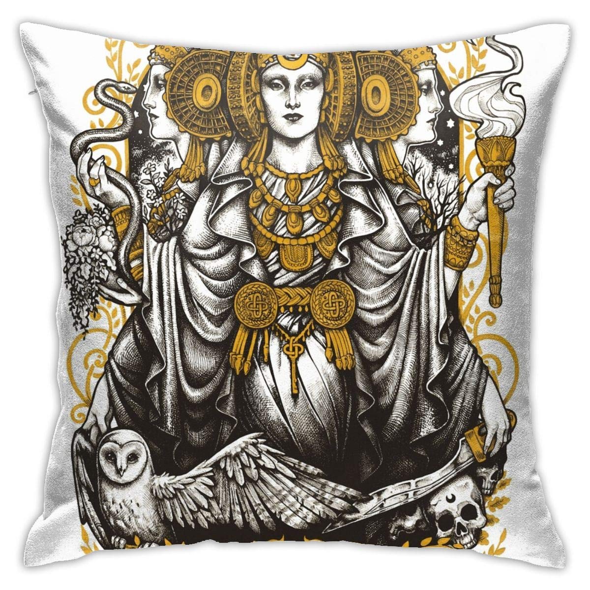 YHKC Iberian Hecate Floor Pillow Throw Pillowcase, Car Cushion,Sofa, Pillowcase, Interior Decoration (45cmx45cm)