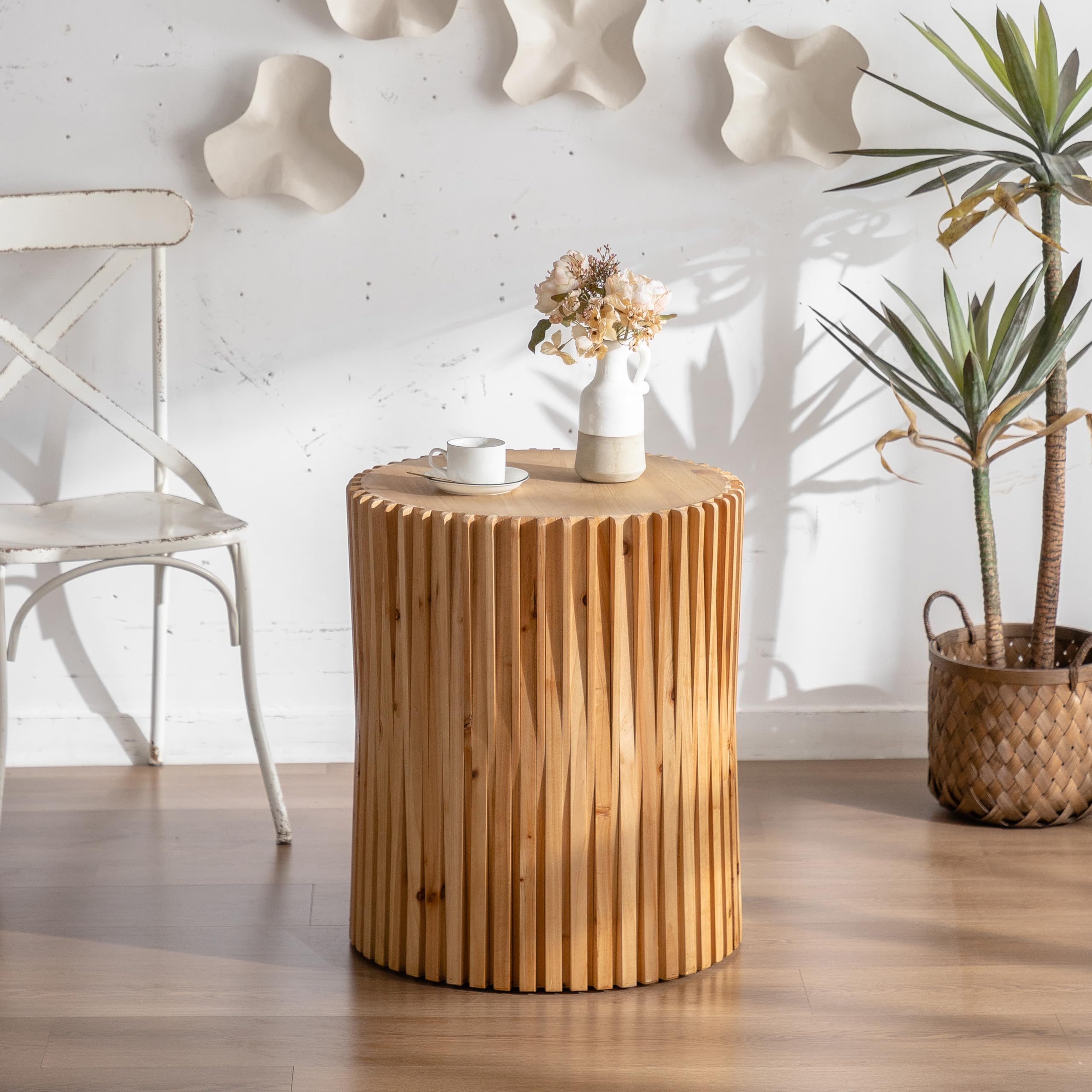 Amazon.com: SSC SATISUNCASA American Log Coffee Table Circle Side