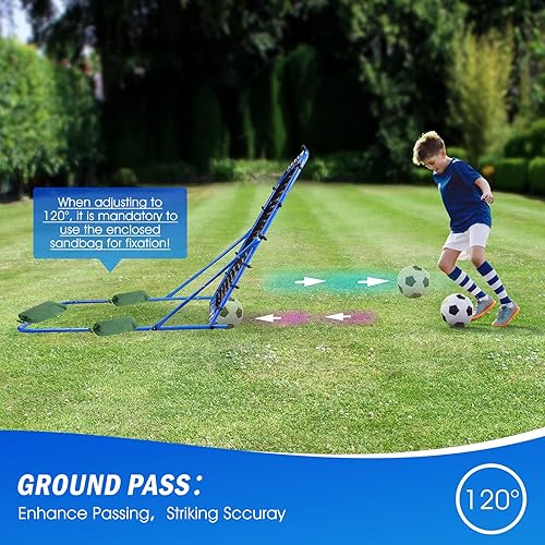 Miniatura 6 de Soccer Rebounder Net, Quick-Switch Angle Soccer Training for Control, Passing Practice, Easy Setup Soccer Goal Rebounder Gifts Aids & Equipment for