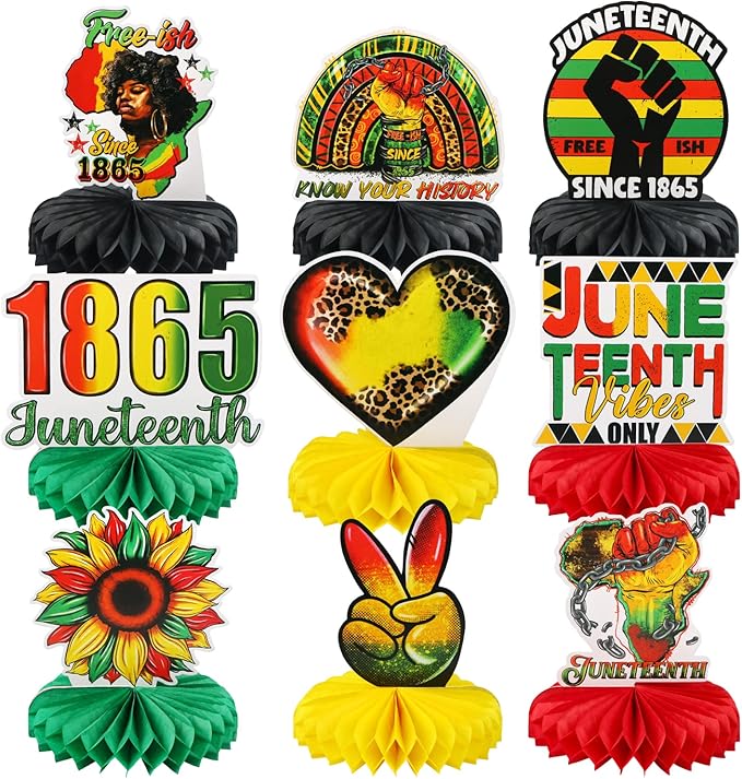 9 Pcs Black History Month Centerpieces Table