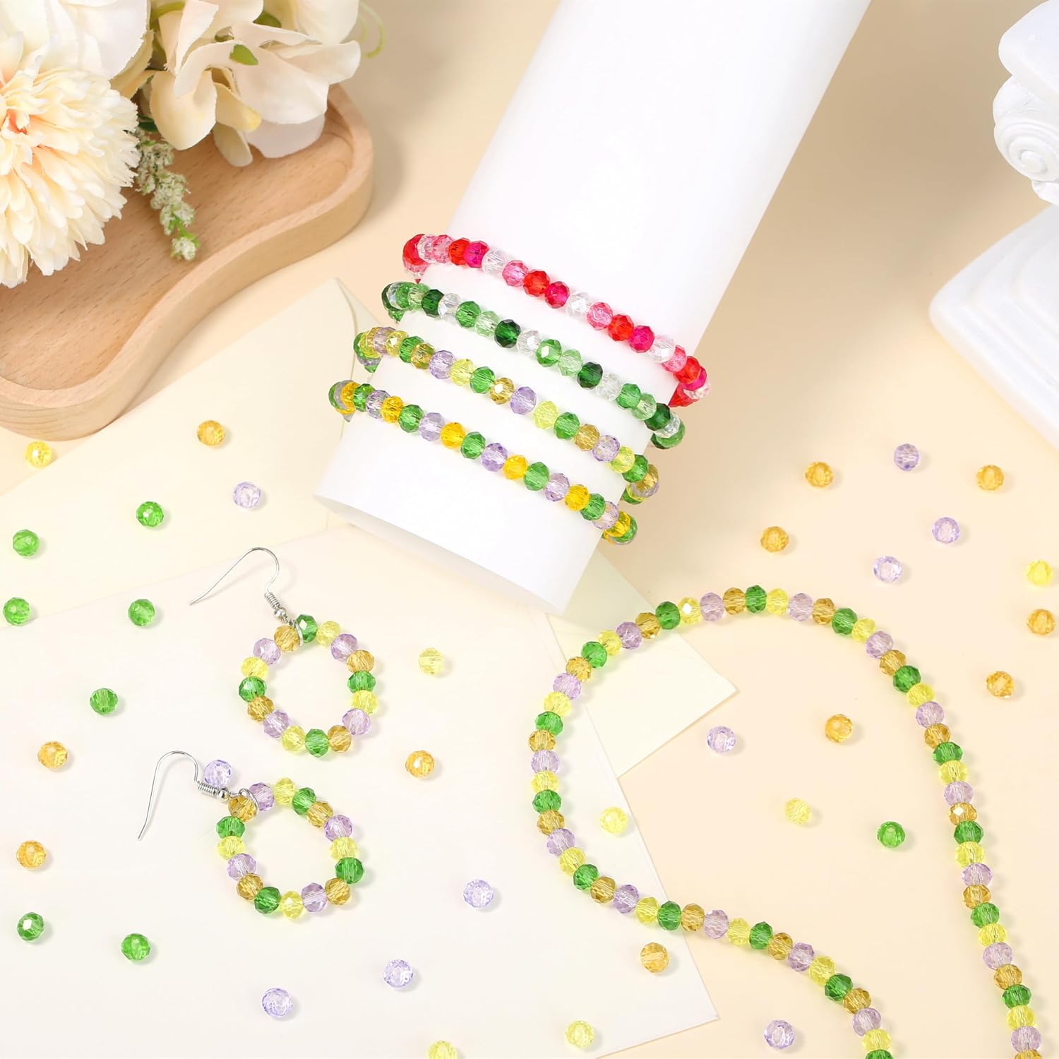 ZHIYUXI 400pcs Easter Beads for Jewelry Making 6mm Easter Glass Beads image 3