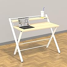 InnoFur Meleti Folding Study Desk (Large)|Foldable Office Table|Adjustable Laptop Cum Computer Table Big (Beige, Large)