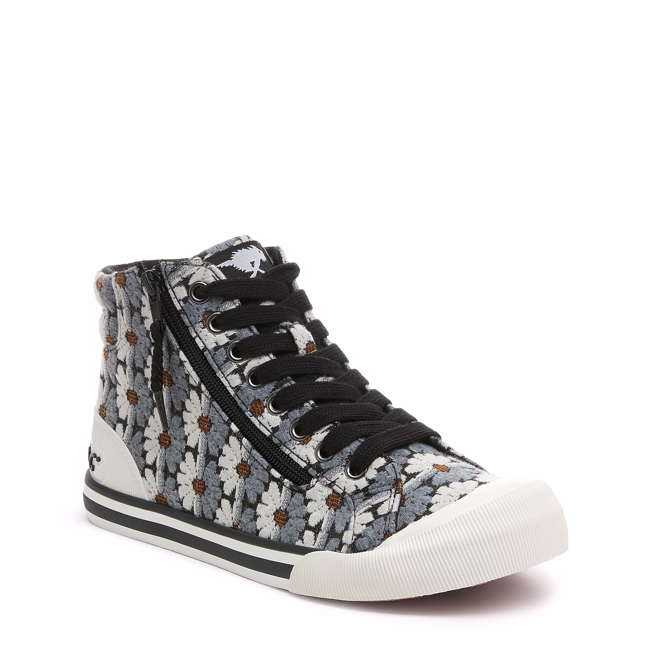 Rocket Dog Womens Jazzin Hi Sneaker, Black Multicoloured, 3 UK