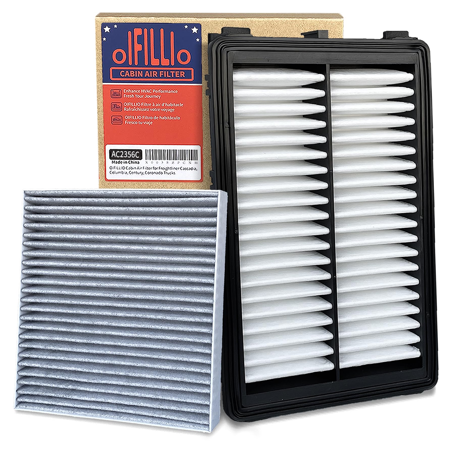 OIFILLIO Engine Cabin Air Filter for Tucson(2022-2025),Santa Fe(2021-2025),Sorento(21-25),Santa Cruz(2022-2025),Sport-age(23-25),K5 (2021-2025),28113L1000&97133L1000, NOT FOR HYBRID FOR GASOLINE MODEL (28113L1000&97133L1000)