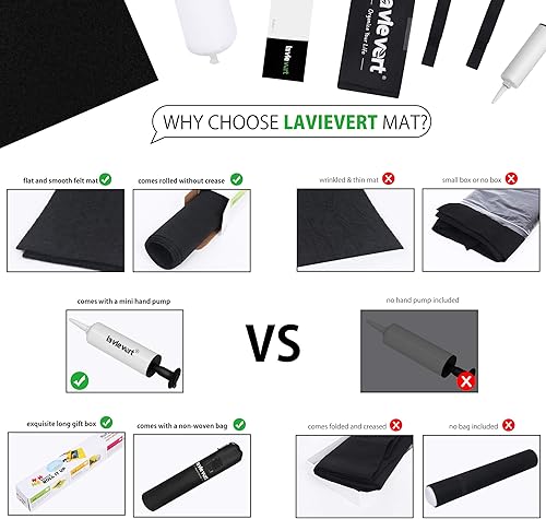 Miniatura 10 de Rompecabezas Lavievert rollo rompecabezas de almacenamiento estera estera de fieltro caja larga Jigroll hasta 1500piezas Negro