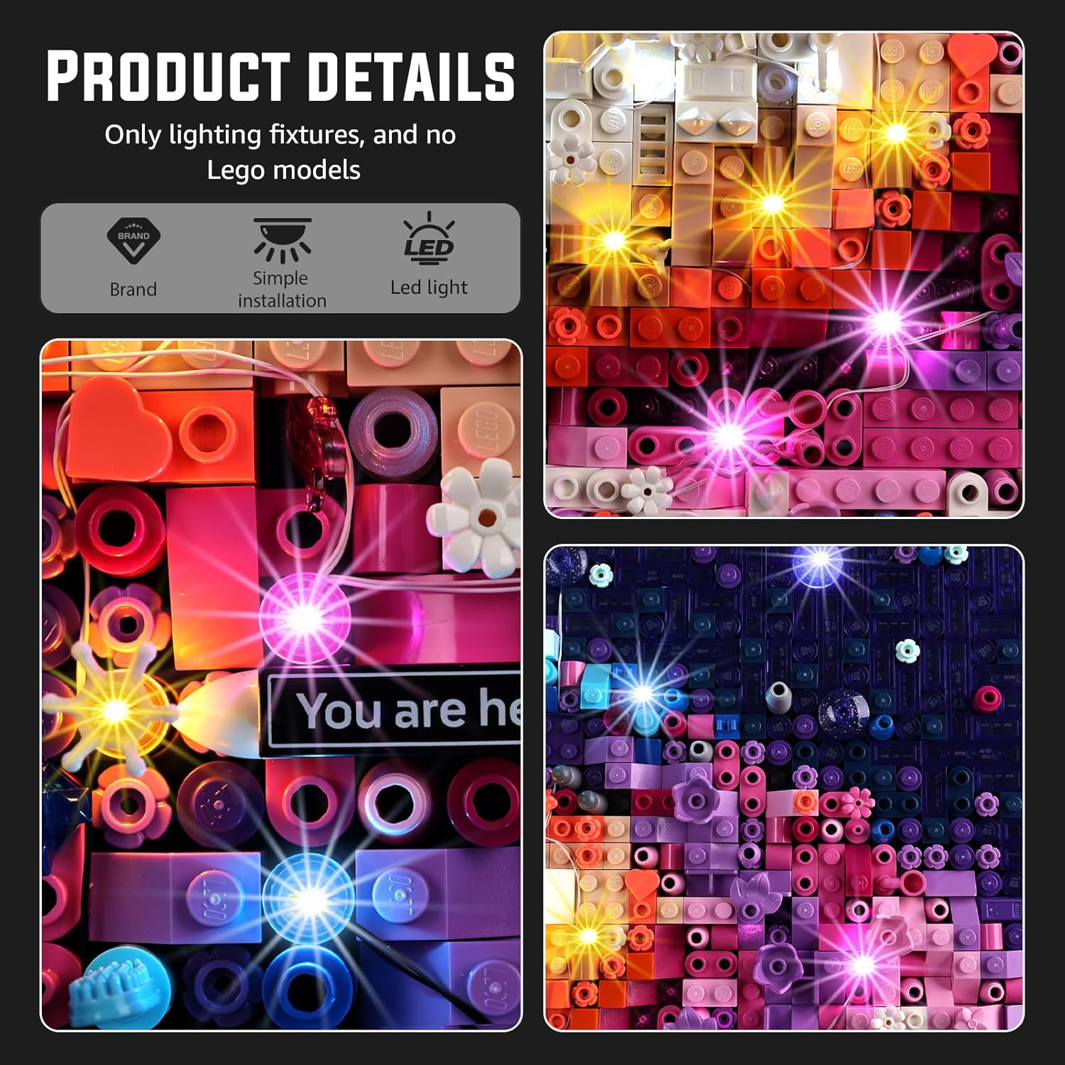 Nitemode LED Light Kit Compatible with Lego The Milky Way Galaxyk 31212, Upgraded Remote Control Multi-Light Effect Sequence Design Lighting Accessories(No Model)