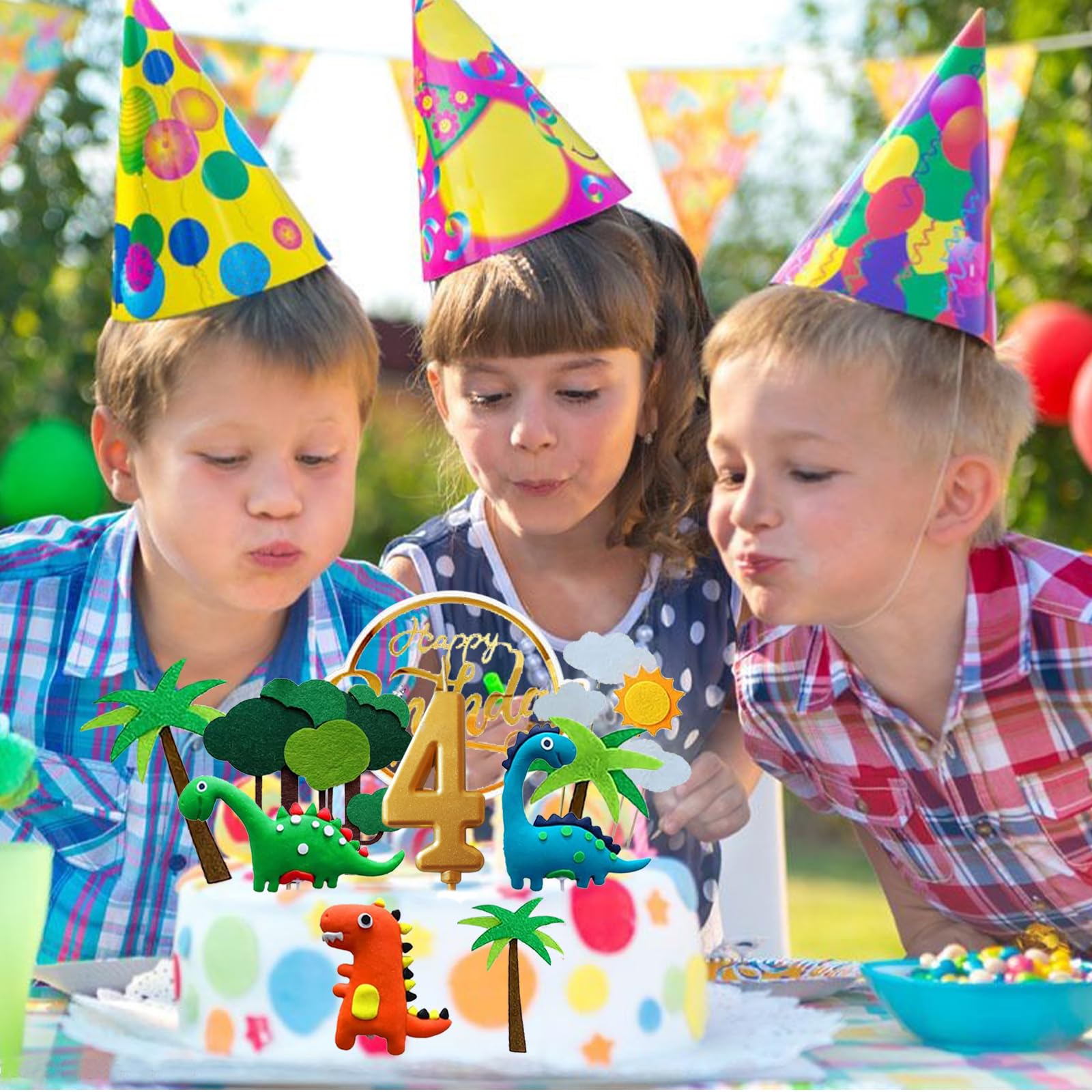 9 Decorazioni Per Torta Dinosauri: Topper Per Cupcake Compleanno Con Tema Giurassico Per Bambini E Baby Shower