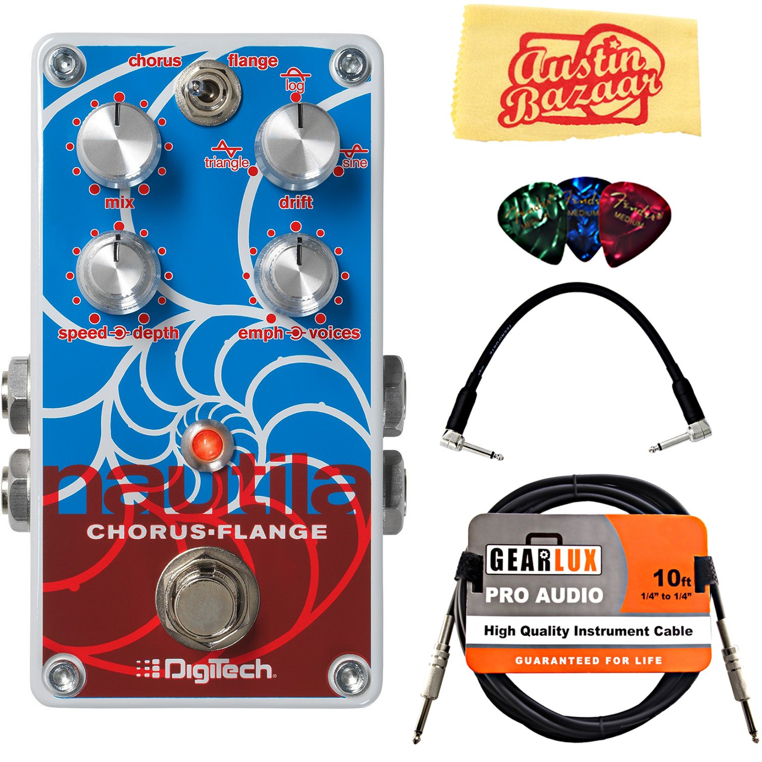 Amazon.com: DigiTech Paquete de pedal Nautila Chorus/Flanger con