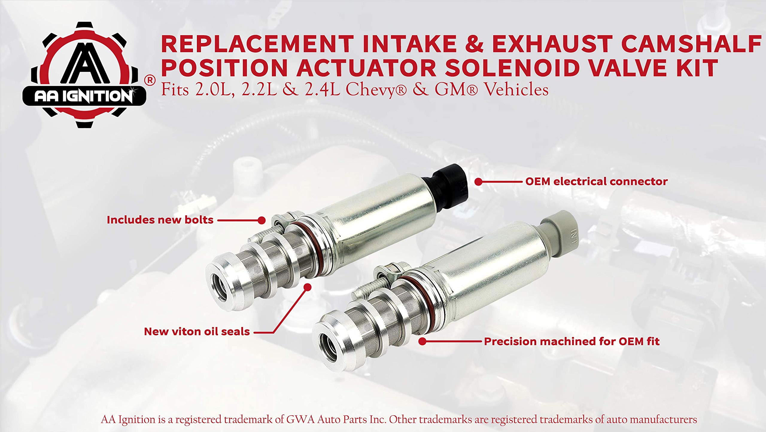 Intake and Exhaust Camshaft Position Actuator Solenoid Valve Kit